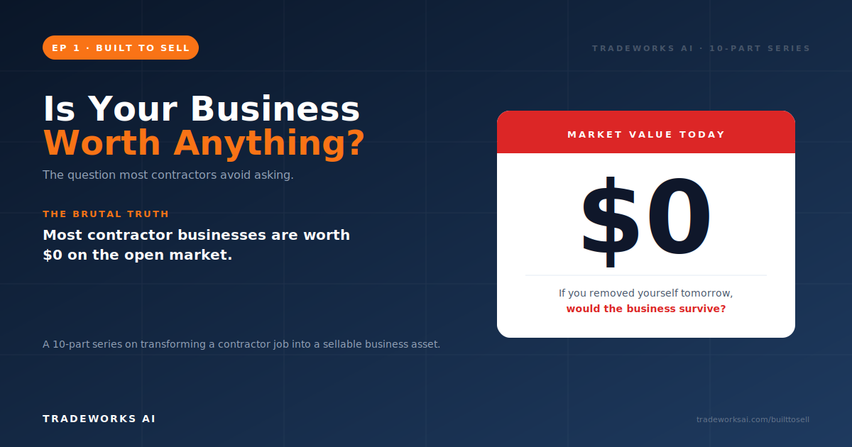Is Your Contractor Business Worth Anything? The Question Most Owners Avoid