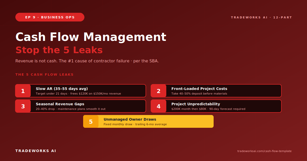 Contractor Cash Flow Management: Stop the 5 Leaks Killing Your Profit